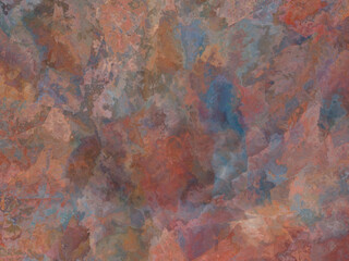 Painterly abstract background texture. Muted orange, blue paint effect.