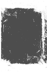  Rough grunge vignette overlay in square aspect ratio with distressed. Horizontal grunge textures, rectangle frame, black dirty texture. Grunge transparent background.