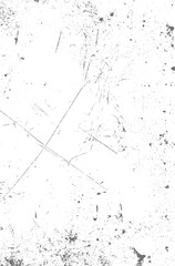 Vintage grunge scratches texture isolated on white background.  black damaged rusty crack and scratch wall texture design. Abstract concrete and marble surface, distressed paint crack texture.