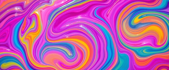Swirling vibrant hues of abstract candy, resembling melted sweets,  image,  fun