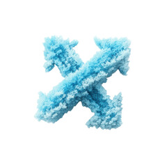 Abstract Cloud-like X Shape  Two Arrows Forming a Cross