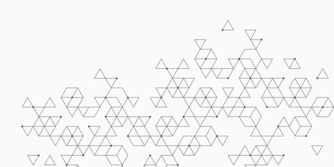 Modern abstract texture background with triangles, dots and hexagonal shapes. Geometric hexagonal pattern for poster, header, web banner, footer, website, presentation