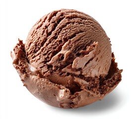 Close-up of a scoop of rich, dark chocolate ice cream (1)