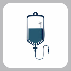 Fototapeta premium Medical IV Fluid Bag Icon 1.