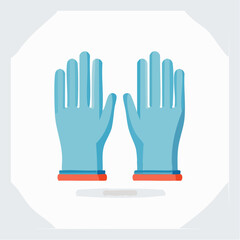 Obraz premium Pair of Light Blue Protective Gloves.