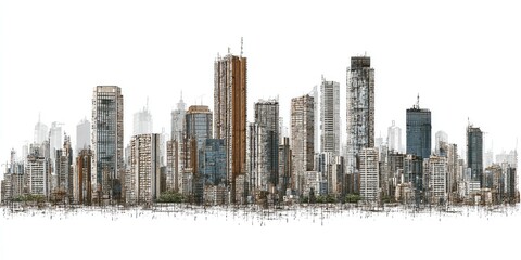 Urban skyline panorama