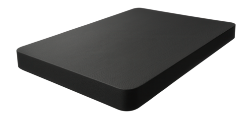 Extra-thick exercise mat, black, for cushioning