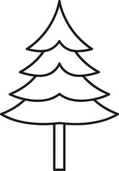 Minimal Pine Trees Against Silhouette Black Vector Graphic Template for Wilderness Theme