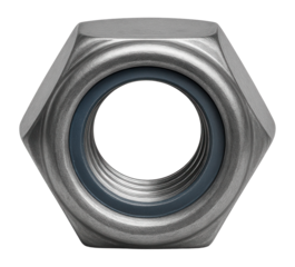 Nylon-insert lock nut with a hexagonal shape