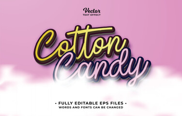 cotton candy text effect editable eps cc file