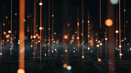 A black and orange background with many small orange dots. The dots are arranged in a way that creates a sense of movement and energy. The image conveys a feeling of excitement and anticipation