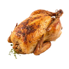 Roasted Chicken isolated on transparent background  
