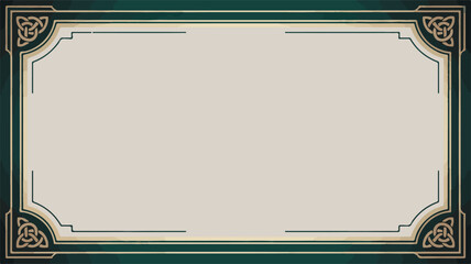 Ornate Vintage Certificate Border with Celtic Knot Corners decorative