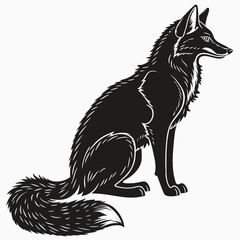 black wolf vector illustration