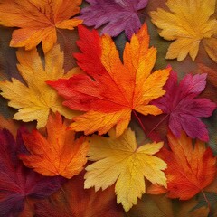 Maple leaves autumn background