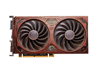 Graphics card isolated on transparent or white background