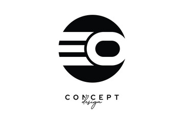 EO Creative Negative Space Circle Monogram Logo Design