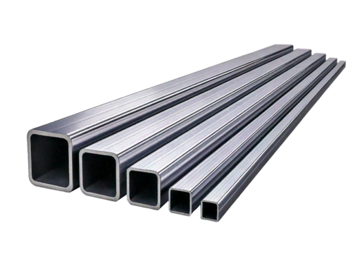 Single rectangular tubing isolated on transparent or white background