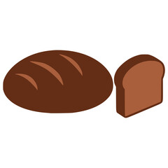 Rupjmaize Latvian bread flat color vector illustration template design