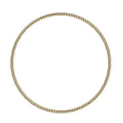 A high-quality 3D render of an elegant twisted golden frame. The braided, circular shape is a versatile graphic for luxury, award, or jewelry themes.