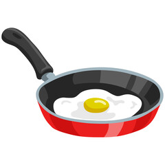 Fried Egg in Frying Pan Illustration