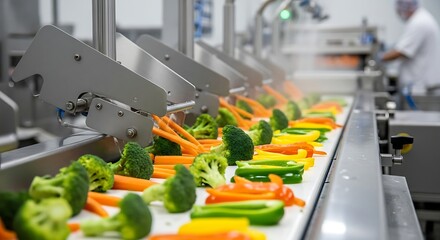 Vegetable processing with automated cutting trimming and slicing machines