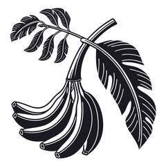 banana tree silhouette