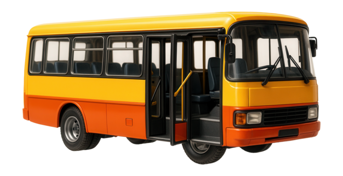 Miniature bus with opening doors