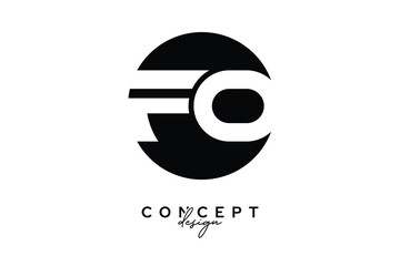 FO Creative Negative Space Circle Monogram Logo Design