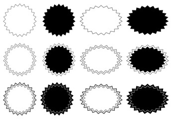 Spiky Oval Frame for Text Emphasis