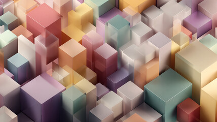 Obraz premium Abstract geometric background with 3D cubes