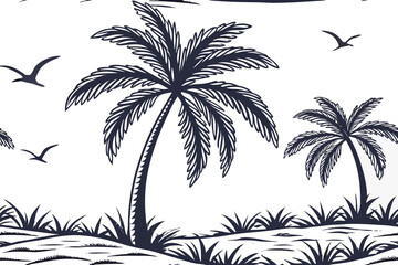 Obraz premium palm tree silhouette