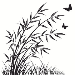 black and white bamboo