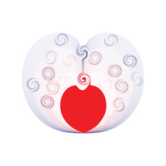 Heart Vortex — Abstract Fluid Dynamics Design with Swirling Symmetry