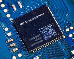 RF Transceiver IC for both transmitting and receiving RF signals.