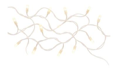 Mini LED string lights with transparent wire