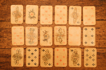 Old cards for fortune telling