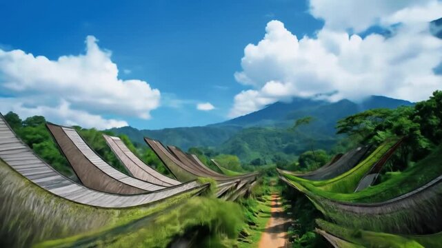 A captivating view of the traditional Toraja village in South Sulawesi  Indonesia