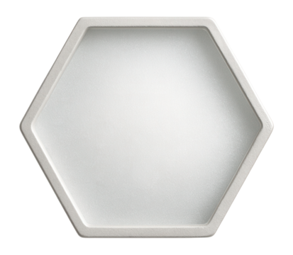 Hexagonal frame with a frosted texture