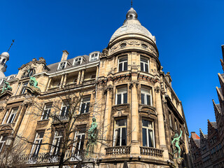 Fototapeta premium Street view of downtown Antwerp, Belgium