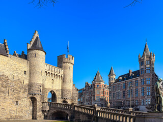 Fototapeta premium Traditional Cathedral building in Antwerp, Belgium
