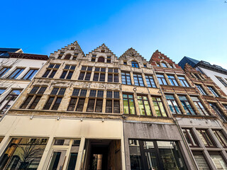 Street view of downtown Antwerp, Belgium