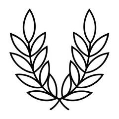  outline-of-a-laurel-leaf-line-