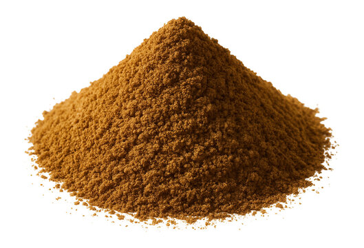 Ground cumin powder with a rich brown color
