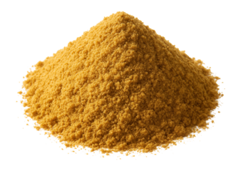 Ground fenugreek with a fine, yellow-brown texture