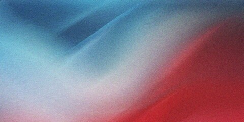 Abstract gradient background with blue red and white blur, soft grainy texture for modern banner, poster, and wallpaper design