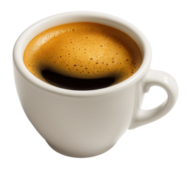 Espresso with a rich, golden crema layer