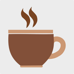 Steaming Coffee Cup Icon – Hot Beverage Symbol