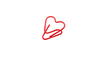 Red heart shaped paperclip stationery 1.