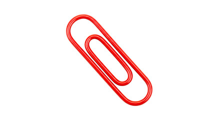Obraz premium Red paperclip isolated on white background 1.